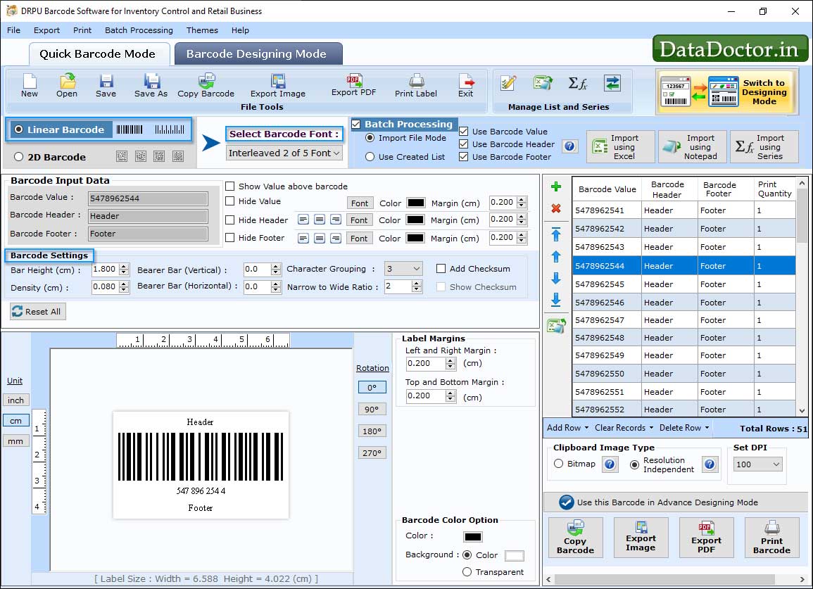 Barcode Label Maker Inventory Control and Retail Business