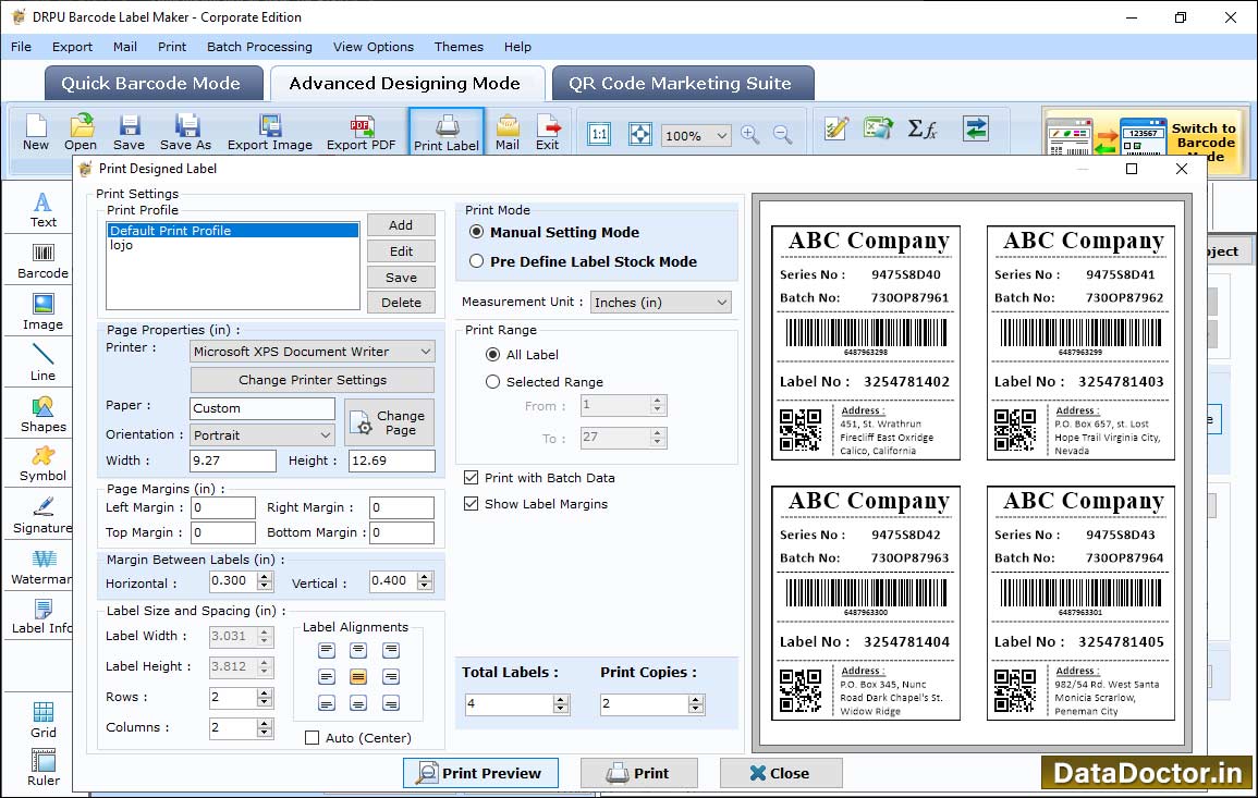 Barcode Label Maker - Corporate