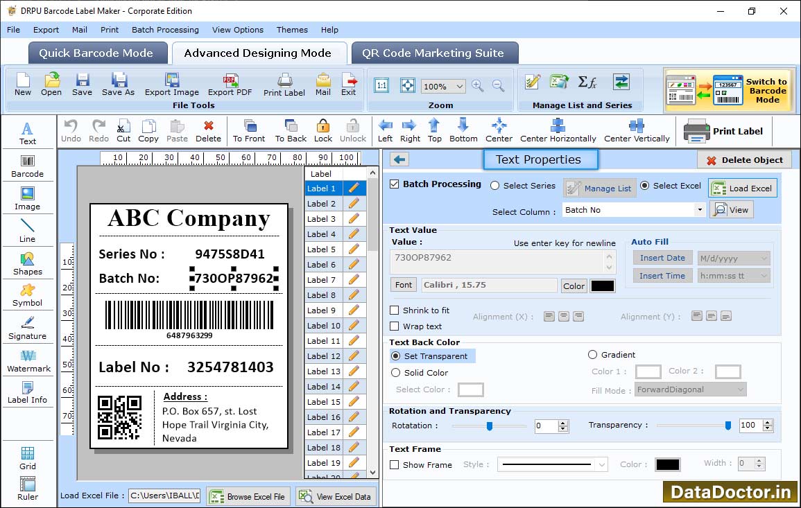 Barcode Label Maker - Corporate