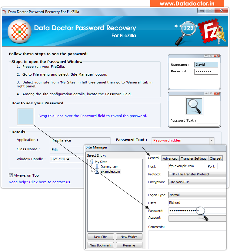 recover filezilla for mac passwords