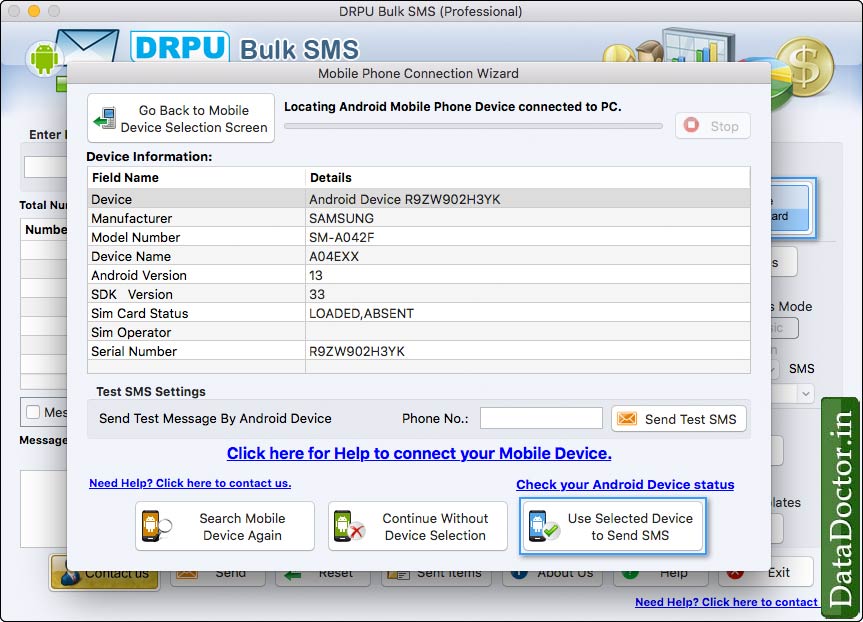 Connected device list