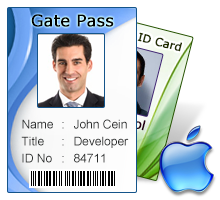 Mac Gate Pass ID Cards Maker Software