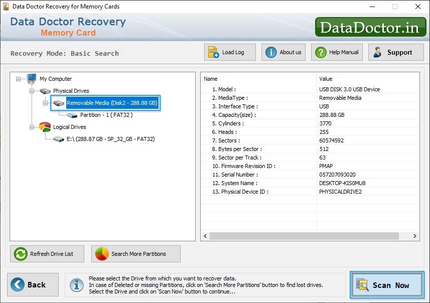 Select partition