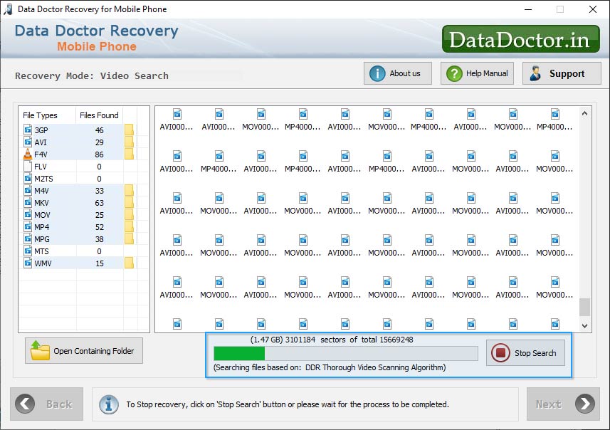 Searching for lost data