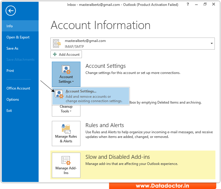 recover outlook email account password free