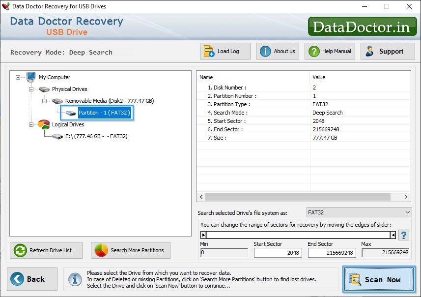 Select partition