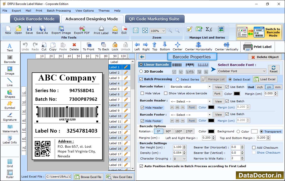 Barcode Label Maker - Corporate