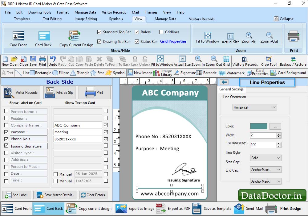 Visitors ID Gate Pass Software