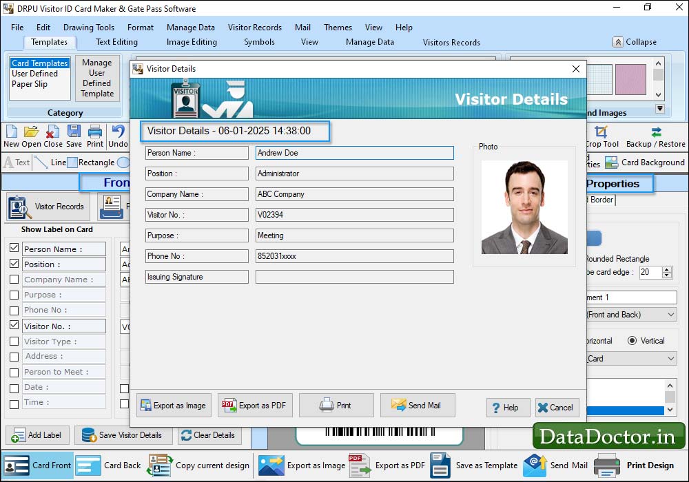 Visitors ID Gate Pass Software