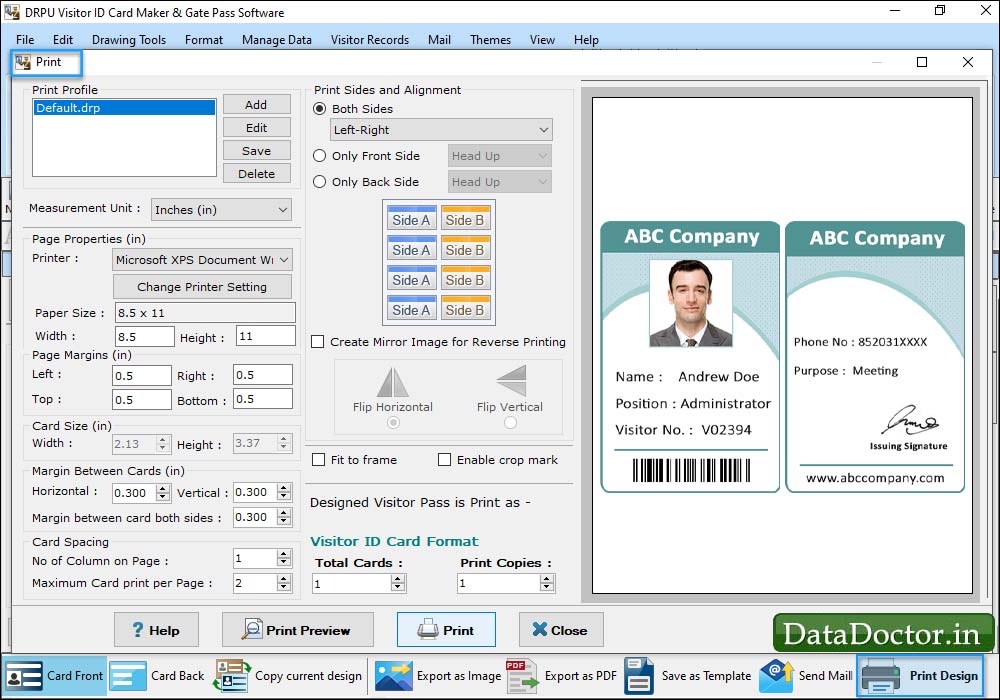 Visitors ID Gate Pass Software