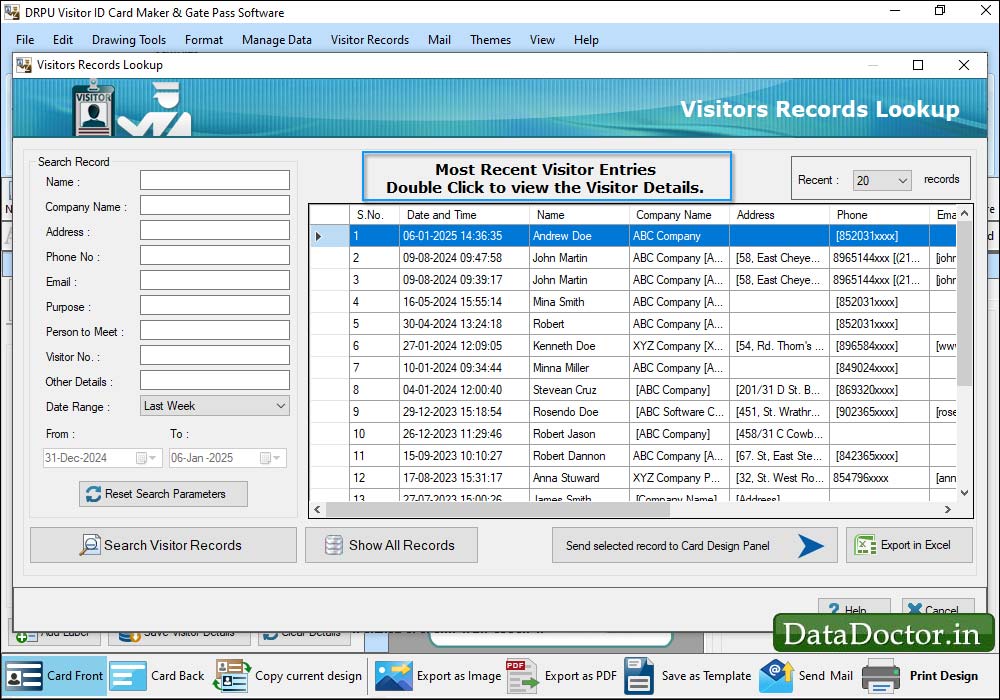 Visitors ID Gate Pass Software