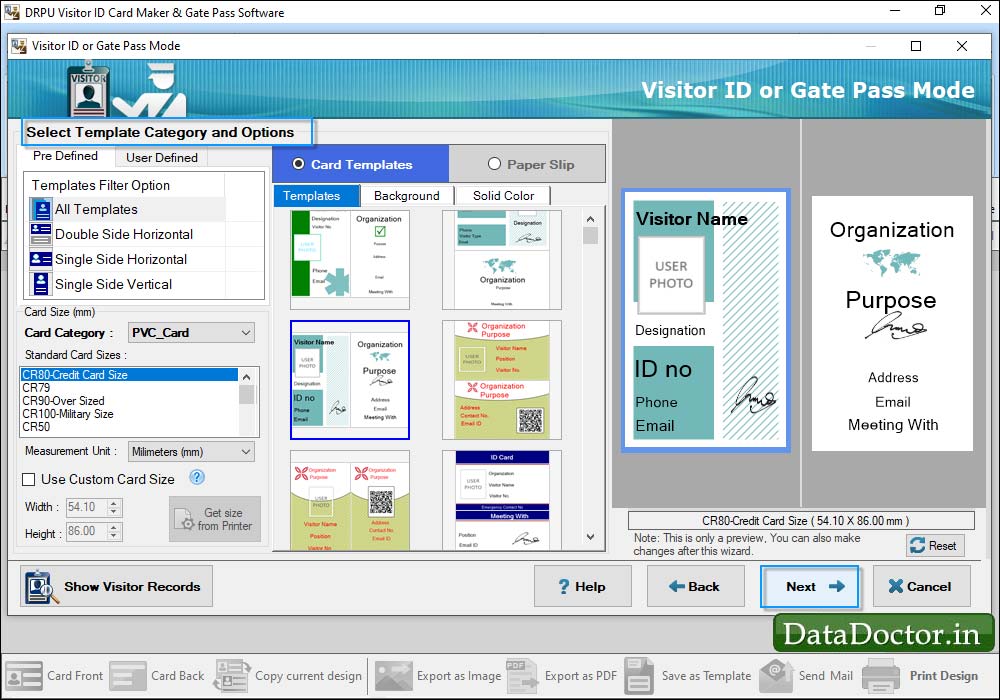 Visitors ID Gate Pass Software