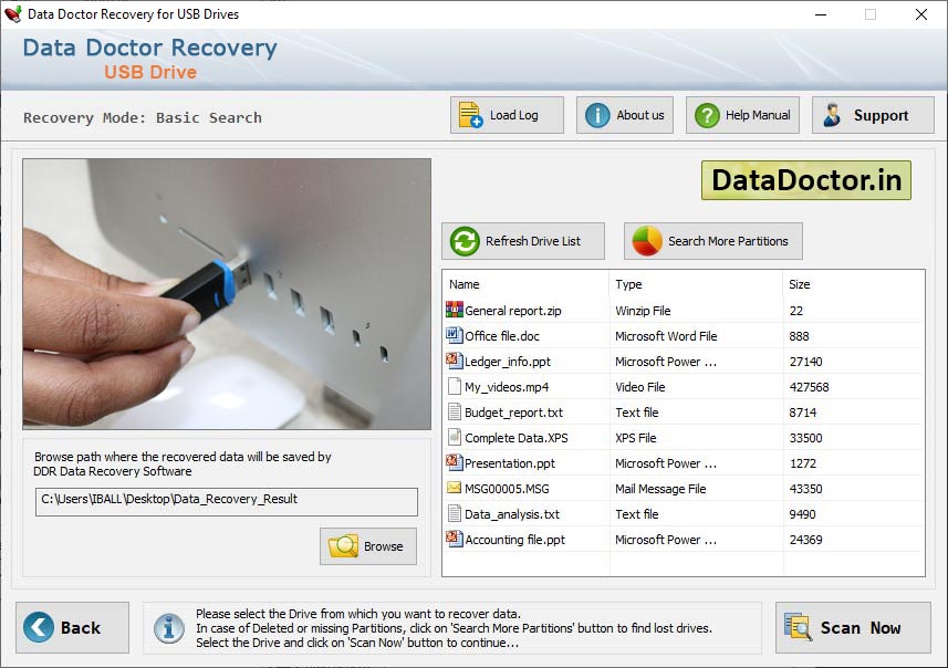 Screenshot of Pen Drive Data Recovery 3.0.8.7